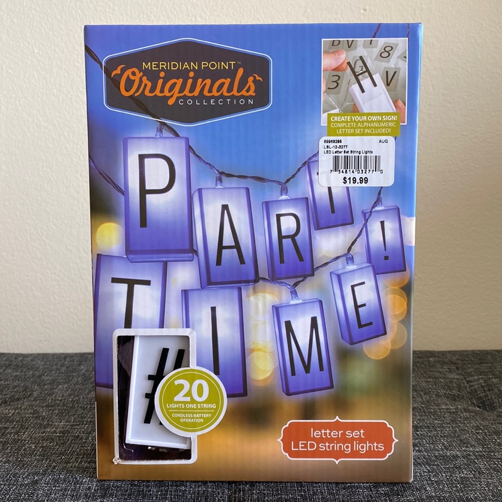 NWT! LED Letter String Lights